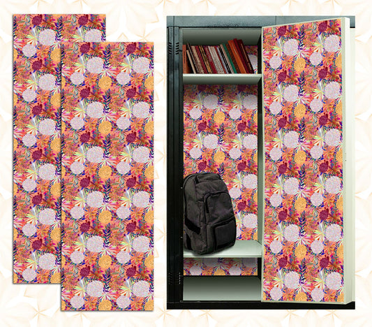 Magnetic Locker Wallpaper - Pack of 2 Rolls - (Flowers) (vg 027)