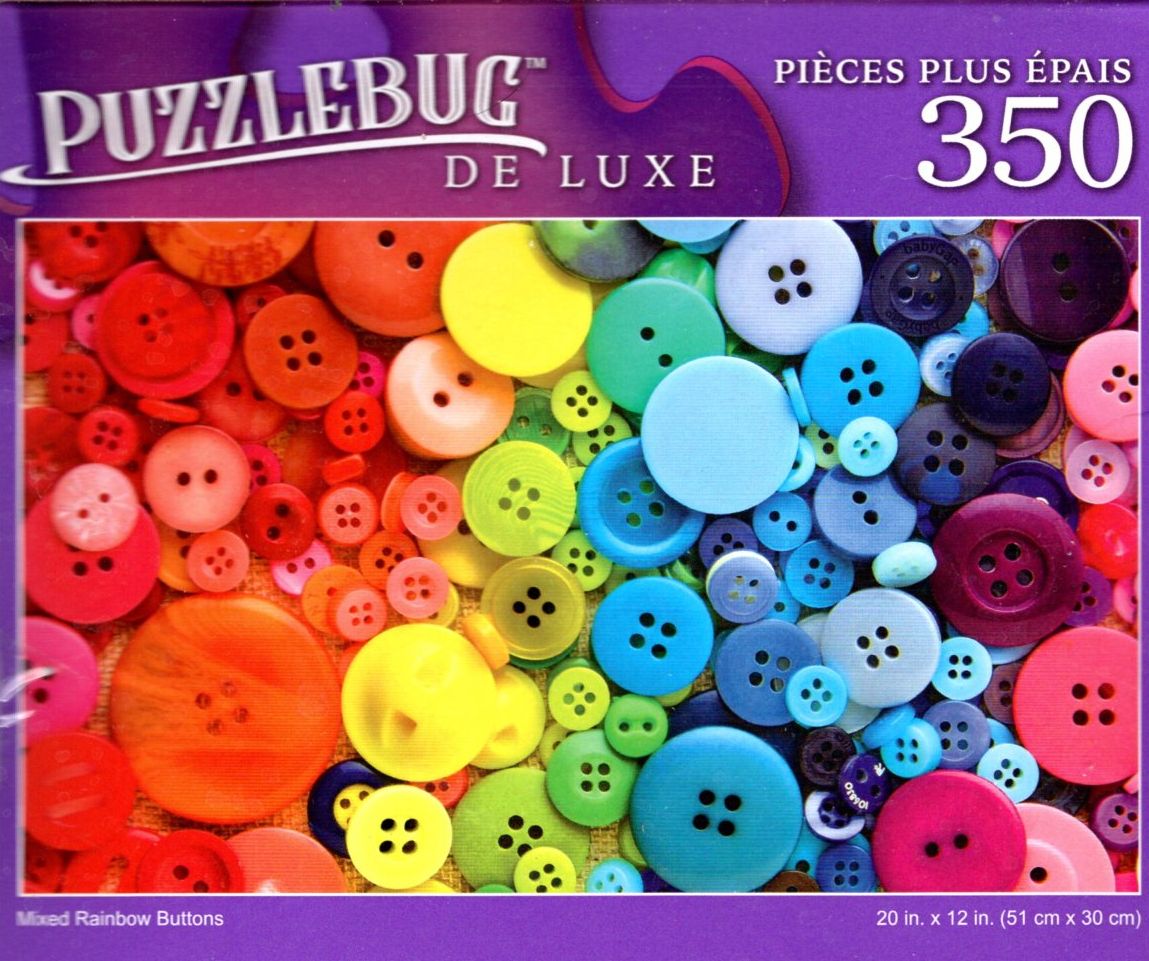 Mixed Rainbow Buttons - 350 Pieces Deluxe Jigsaw Puzzle