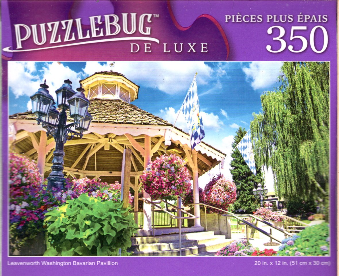 Leavenworth Washington Bavarian Pavilion - 350 Pieces Deluxe Jigsaw Puzzle