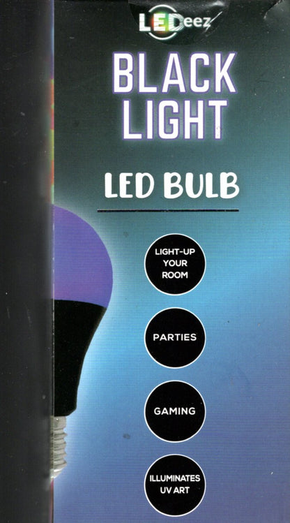 LEDeez UV Black Light LED Bulb 6 W (40W) Glow Crazy LED Light Bulb NEW Set of 2