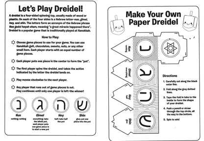 The Dreidel, The Menoran, Eight Nights of Hanukkah, Hanukkah Traditions - Activity Book