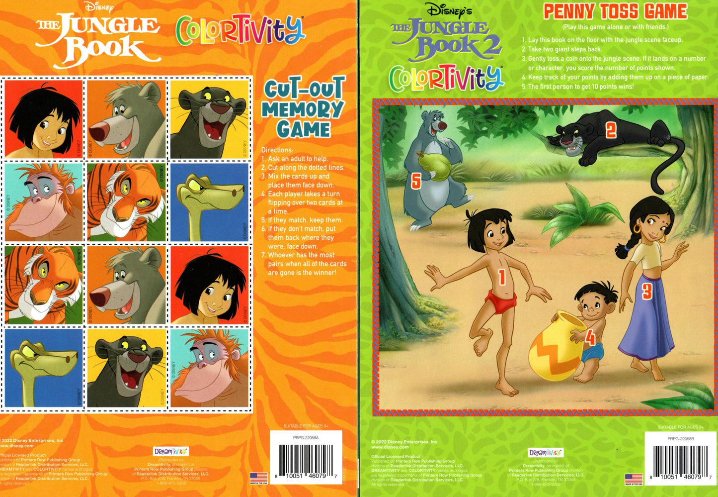 The Jungle Book - Baer Hugs & Jungle Friends - Coloring & Activity Book v.1,2