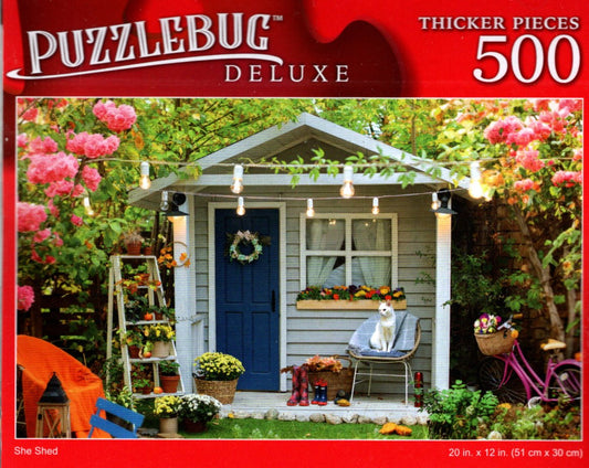 She Shed - 500 Pieces Deluxe Jigsaw Puzzle