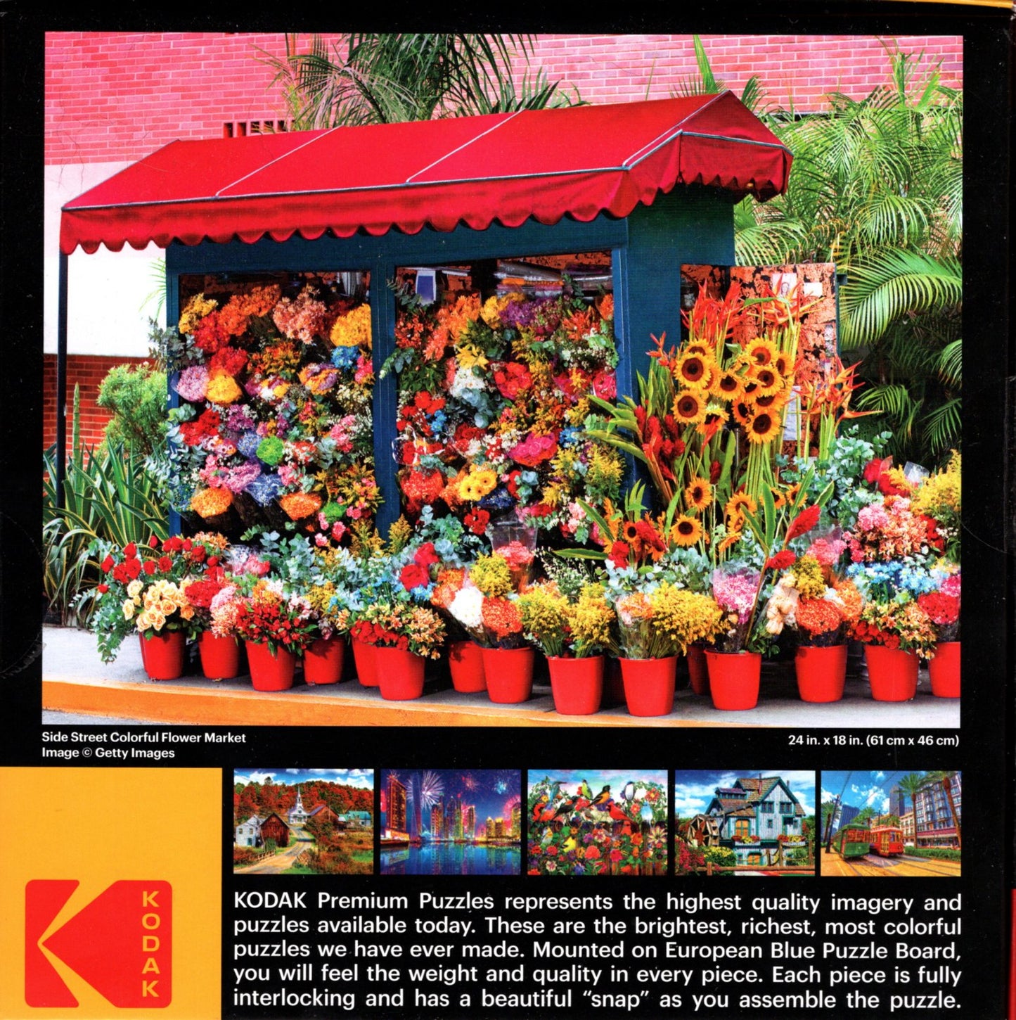 Side Street Colorful Flower Market ~ 550 Kodak Premium Puzzles