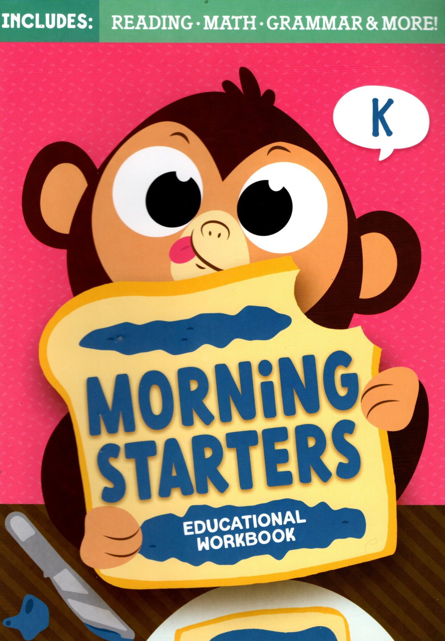 Kindergarten Includes: Reading - Math - Grammar & More - Morning Starters Educational Workbooks -v14