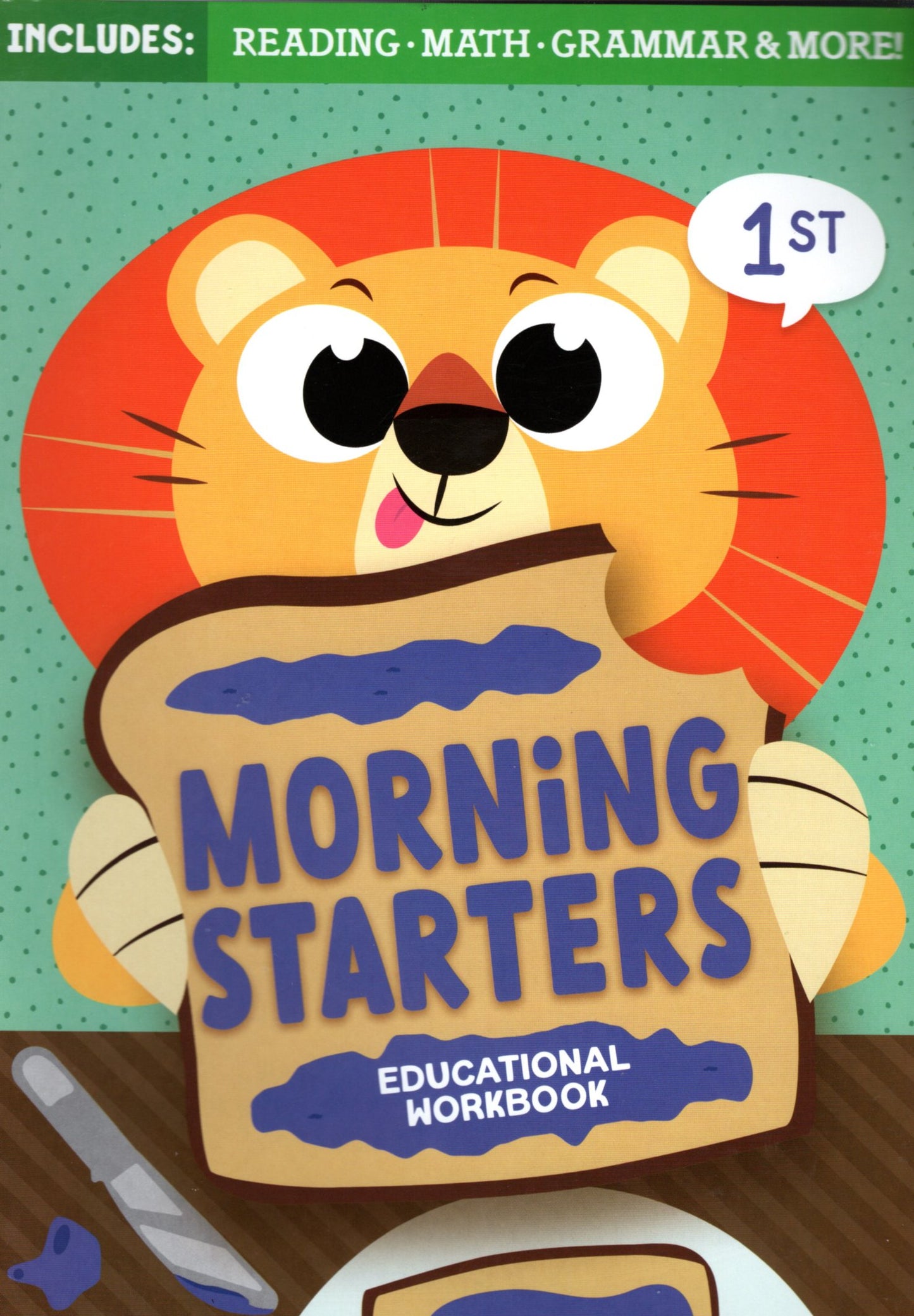 First Grade Includes: Reading - Math - Grammars & More - Morning Starters Educational Workbooks v14