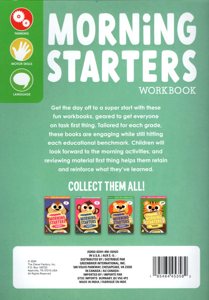 First Grade Includes: Reading - Math - Grammars & More - Morning Starters Educational Workbooks v14