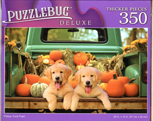 Pickup Truck Pups - 350 Pieces Deluxe Jigsaw Puzzle