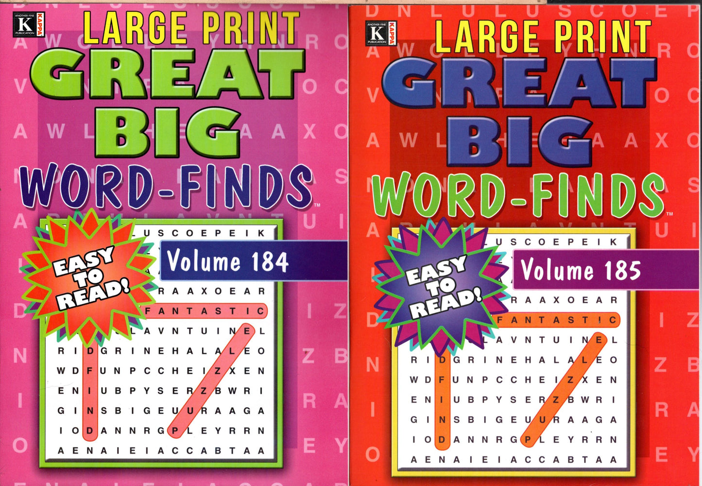 Large Print Great Big Word - Finds (All New Puzzles) - Vol.184 - 185 (Set of 2)