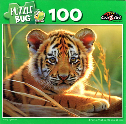 Sunny Tiger Cub - 100 Piece Jigsaw Puzzle