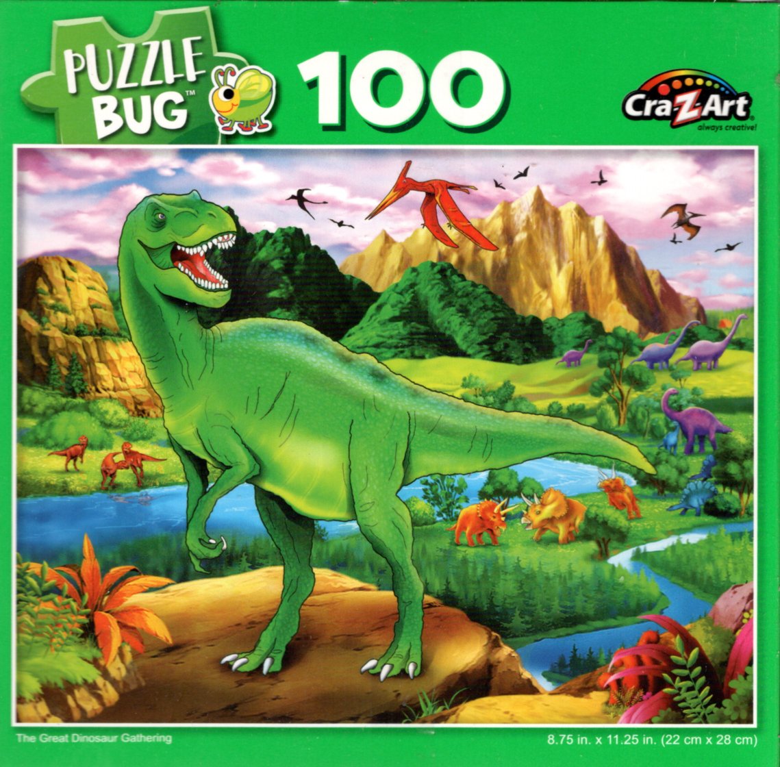 The Great Dinosaur Gathering - 100 Piece Jigsaw Puzzle