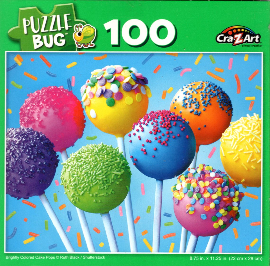 Brightly Colored Cake Pops - 100 Piece Jigsaw Puzzle