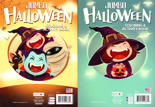 Halloween - Jumbo Coloring & Activity Book (Set of 2 Books)