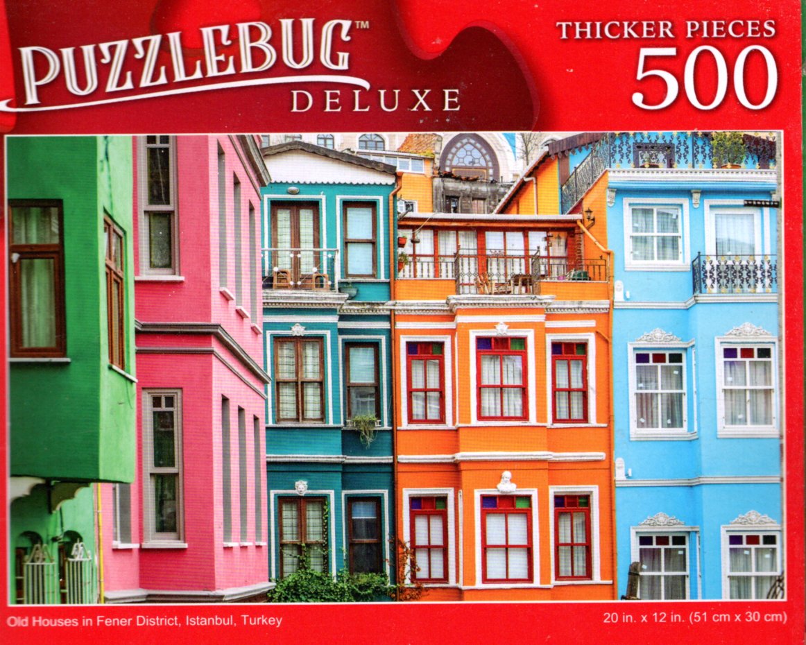 Old Houses in Fener District, Istanbul, Turkey - 500 Pieces Deluxe Jigsaw Puzzle