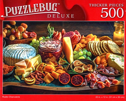 Rustic Charcuterie - 500 Pieces Deluxe Jigsaw Puzzle