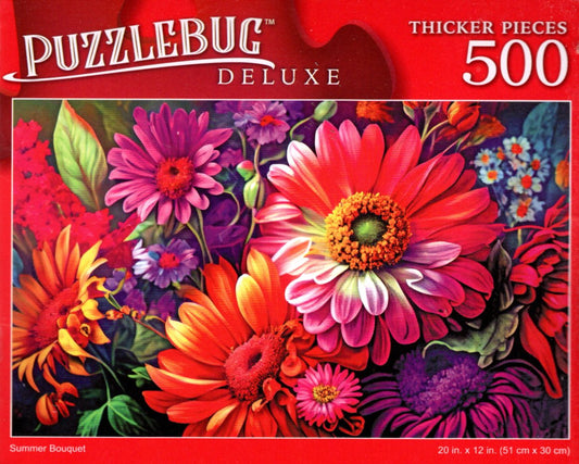 Summer Bouquet - 500 Pieces Deluxe Jigsaw Puzzle