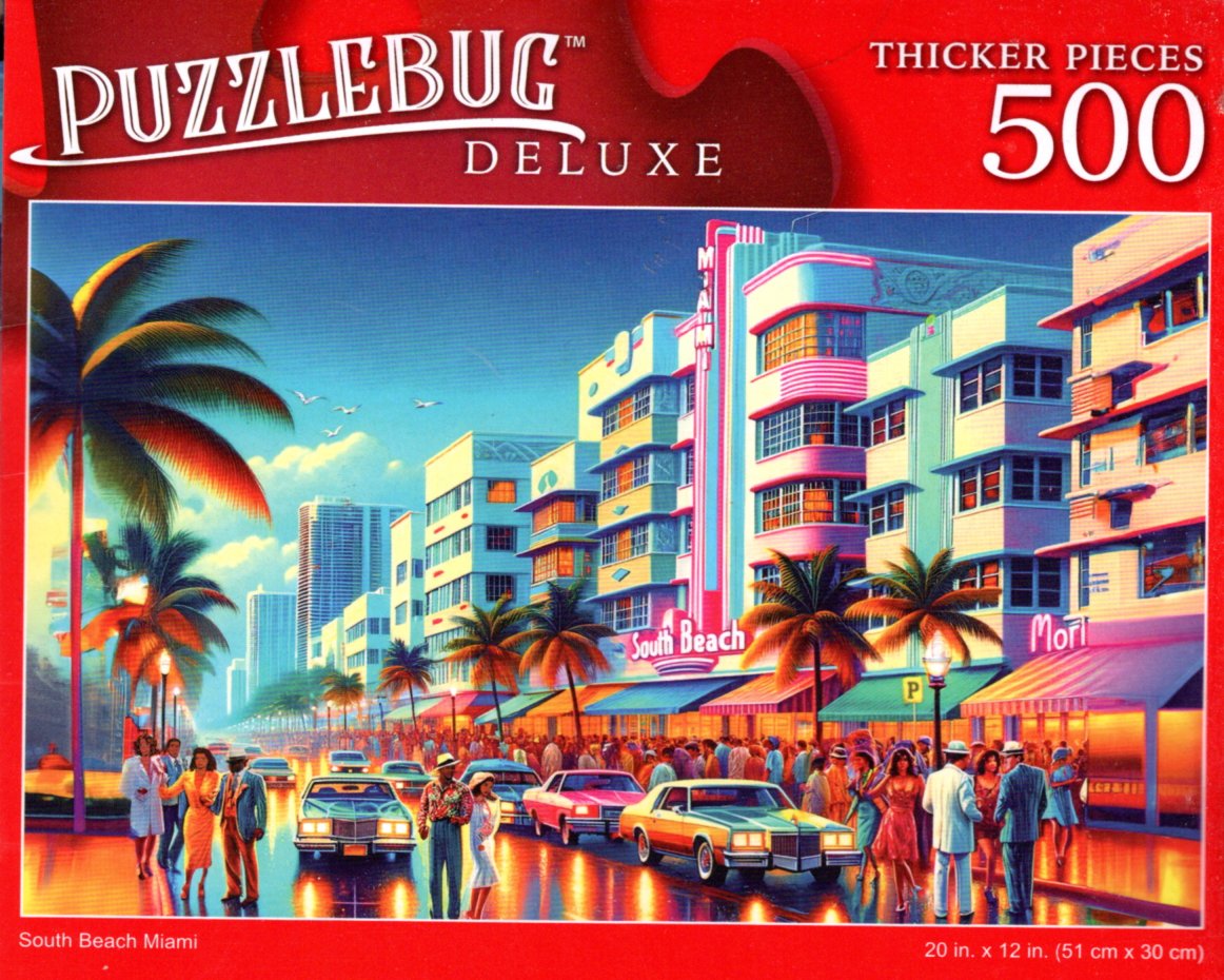 South Beach Miami - 500 Pieces Deluxe Jigsaw Puzzle