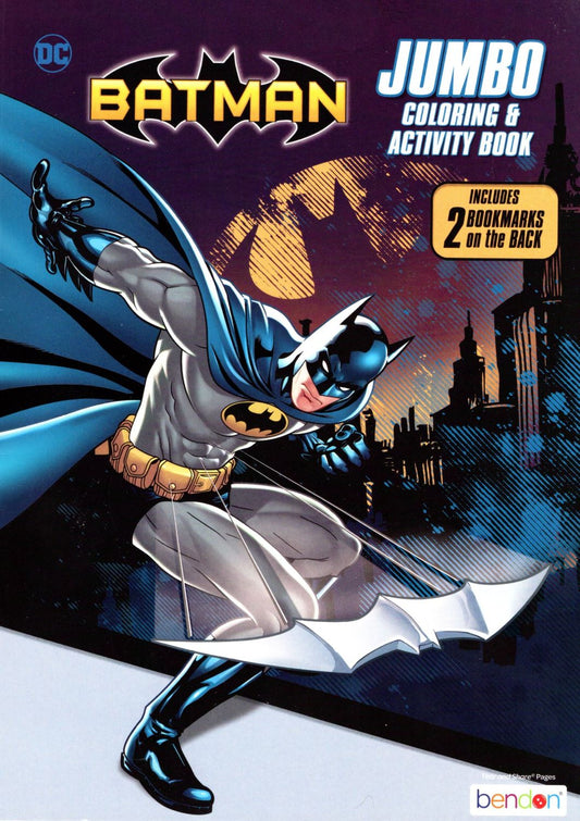 Jumbo Coloring & Activity Book Includes 2 Bookmarks on the back - Batman