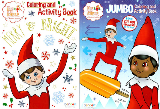 The Elf on The Shelf - Holiday and Christmas - Jumbo Coloring & Activity Book (Set of 2 Books) v3