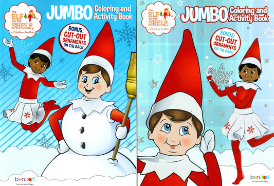 The Elf on The Shelf - Holiday and Christmas - Jumbo Coloring & Activity Book (Set of 2 Books) v4