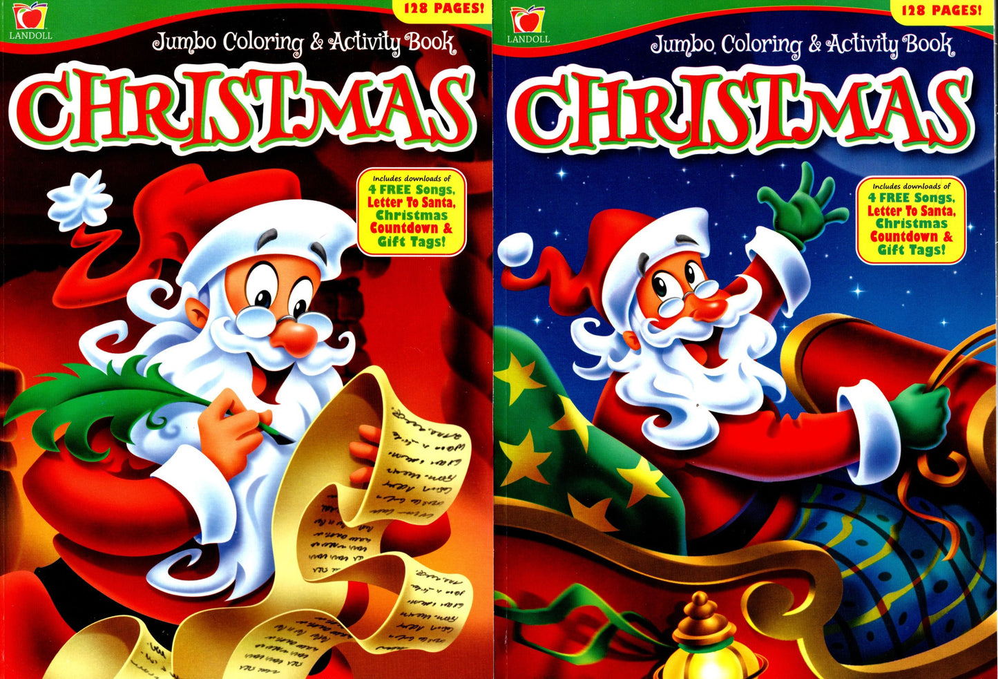 Christmas Holiday - Jumbo Coloring & Activity Book (Set of 2 Books) v2