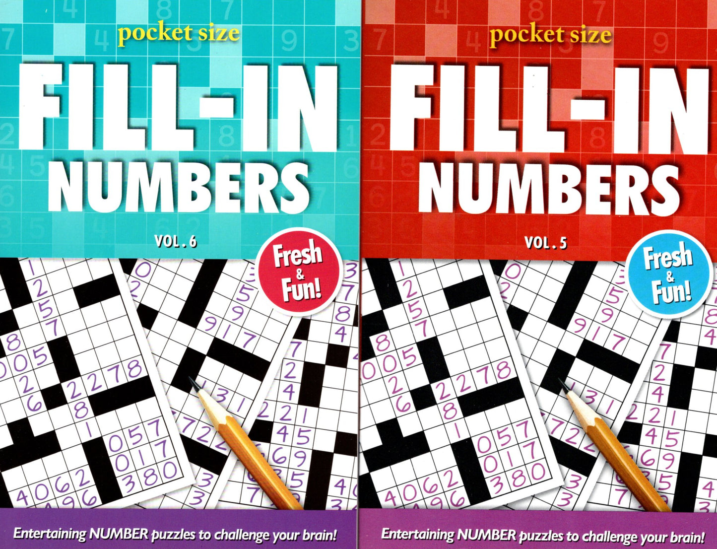 Fill in Numbers - Sharpen Your Memory, Boost Your Brain (Pocket Size) - Vol.5 -6