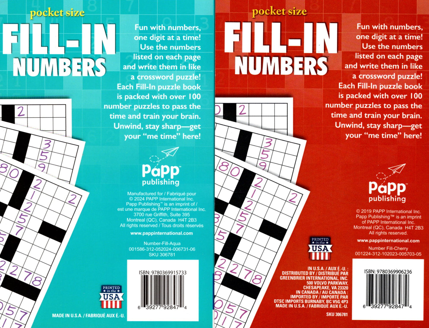 Fill in Numbers - Sharpen Your Memory, Boost Your Brain (Pocket Size) - Vol.5 -6