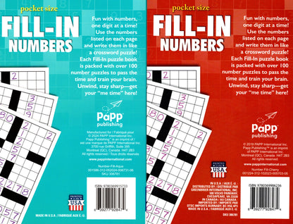 Fill in Numbers - Sharpen Your Memory, Boost Your Brain (Pocket Size) - Vol.5 -6