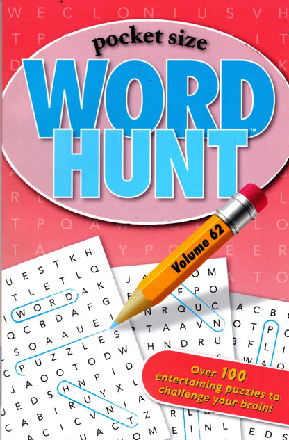 Large Print Word Hunt - All New Puzzles - (Pocket Size) - Vol.62