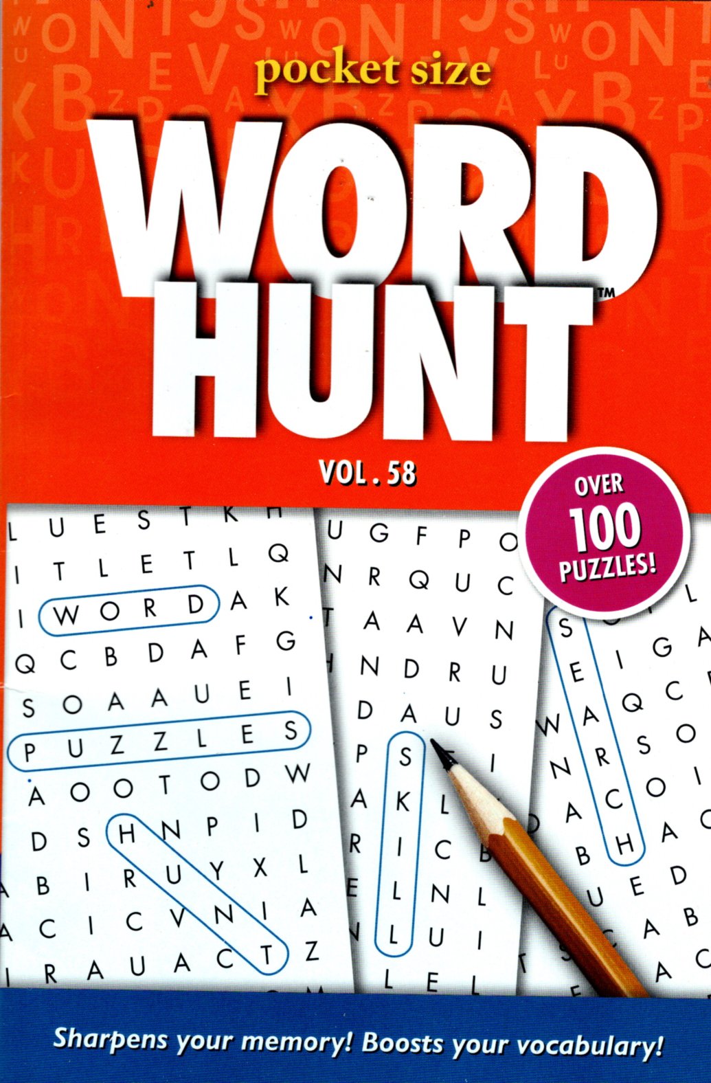 Large Print Word Hunt - All New Puzzles - (Pocket Size) - Vol.58