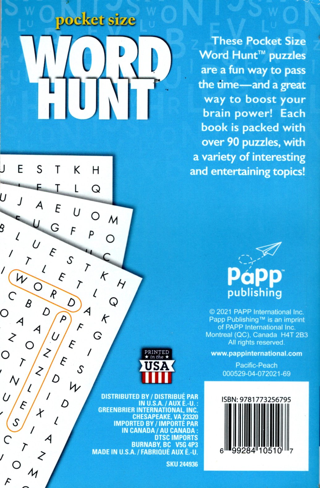 Large Print Word Hunt - All New Puzzles - (Pocket Size) - Vol.69