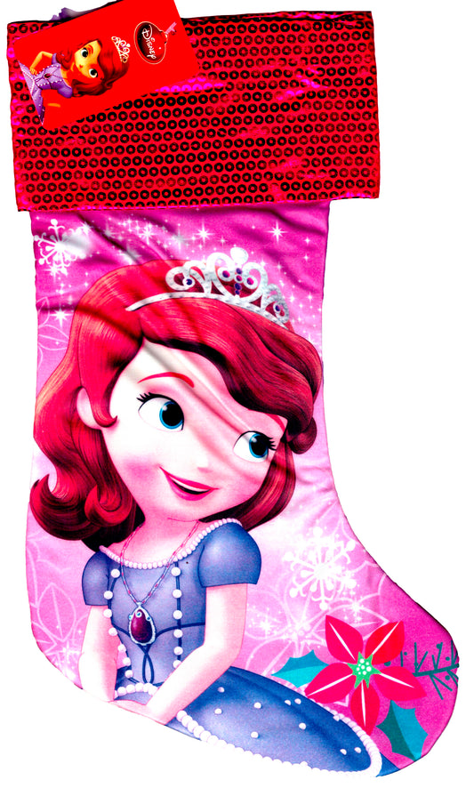 Princess Sofia - 18" Full Printed Satin Christmas Stocking with Plush Cuff