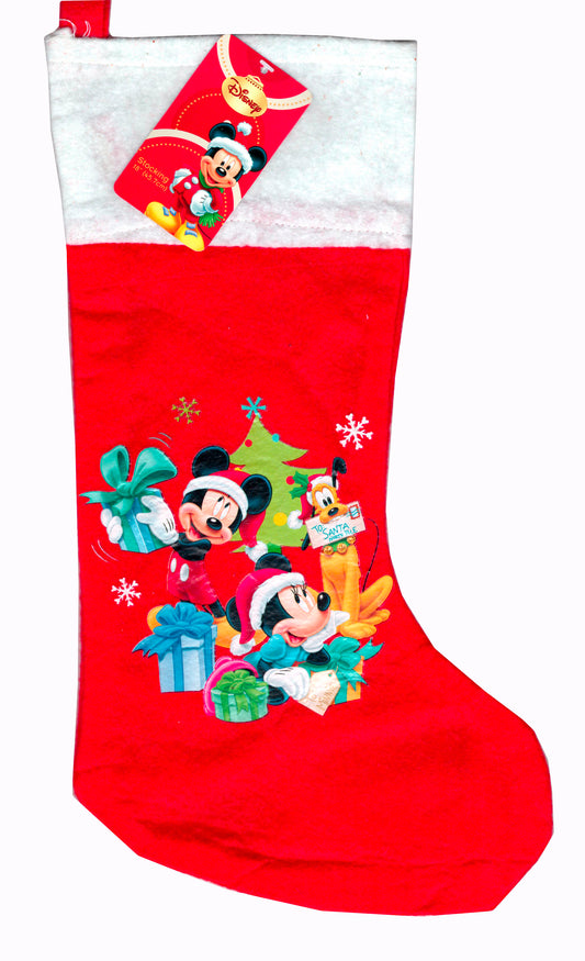 Mickey & Minnie - Kids Felt Holiday Stocking Home Decor