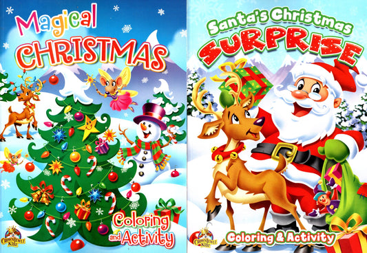 Magical Christmas & Santa's Christmas Surprise - Holiday - Coloring Book