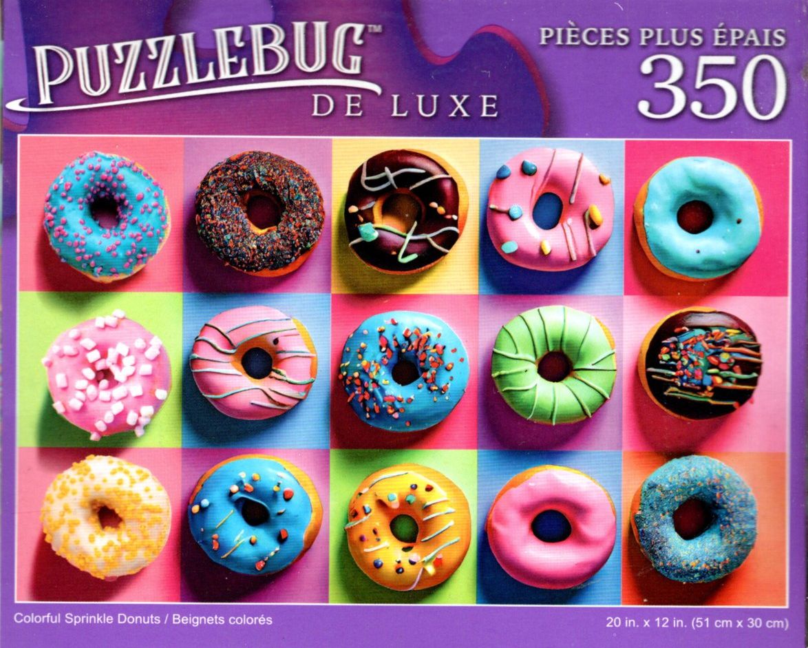 Colorful Sprinkle Donuts - 350 Pieces Deluxe Jigsaw Puzzle