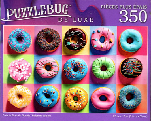 Colorful Sprinkle Donuts - 350 Pieces Deluxe Jigsaw Puzzle