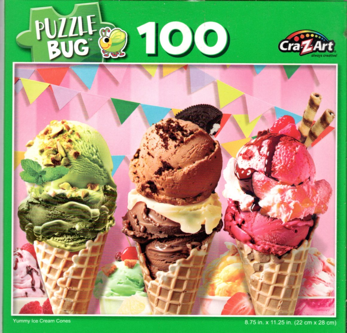 Yummy Ice Cream Cones - 100-Piece Jigsaw Puzzle