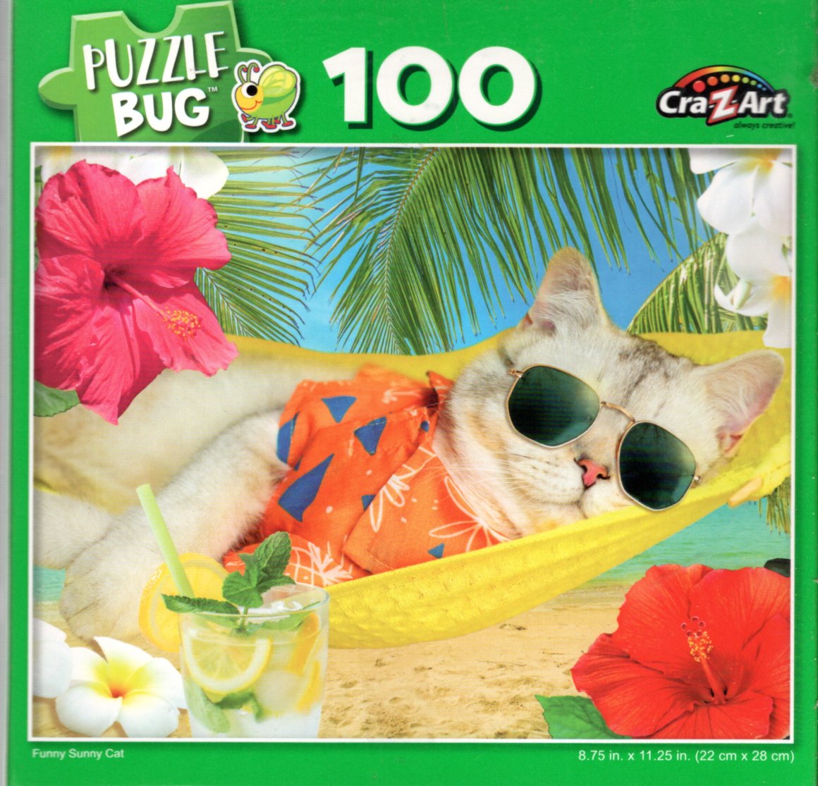 Funny Sunny Cat - 100 Piece Jigsaw Puzzle