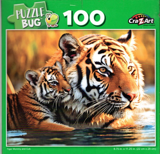 Tiger Mommy and Cub - 100 Piece Jigsaw Puzzle