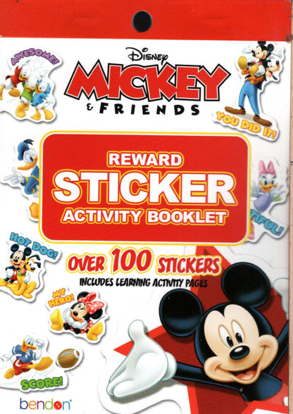 DISNEY MICKEY - Reward Sticker Activity Coloring Booklet over 100st