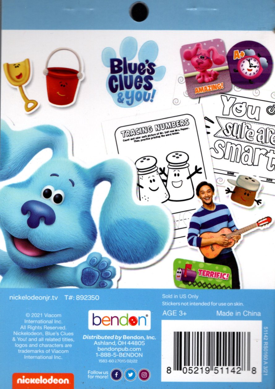 BLUE's CLUES - Reward Sticker Activity Coloring Booklet over 100st