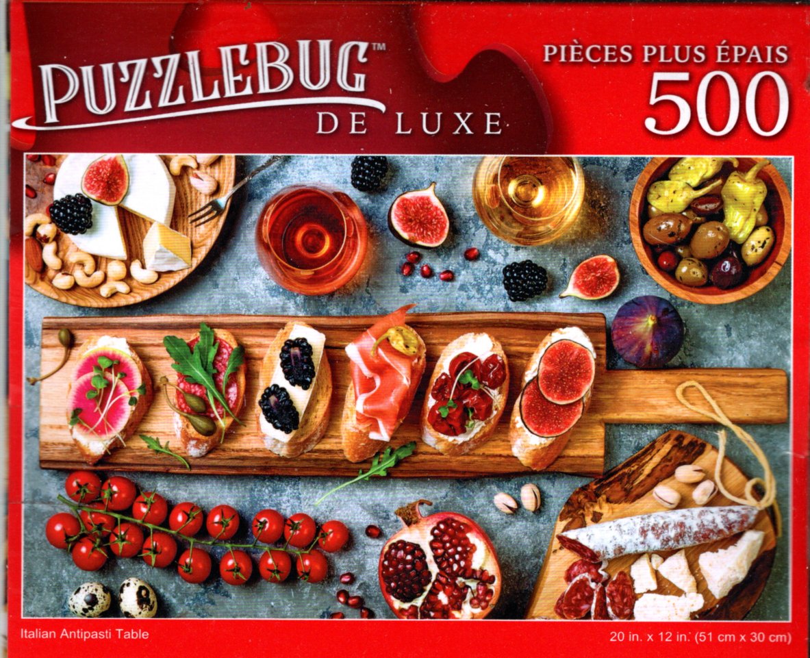 Italian Antipasti Table - 500 Pieces Deluxe Jigsaw Puzzle