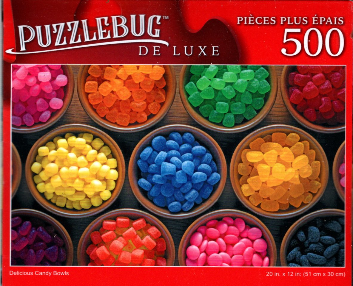 Delicious Candy Bowls - 500 Pieces Deluxe Jigsaw Puzzle