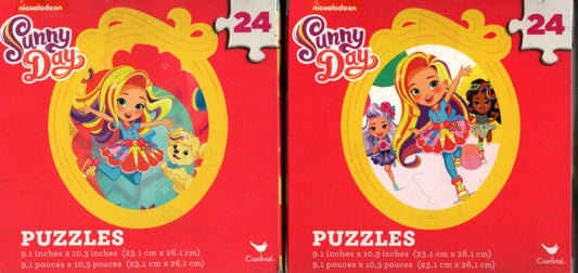 Nickelodeon Sunny Day - 24 Pieces Jigsaw Puzzle (Set of 2)