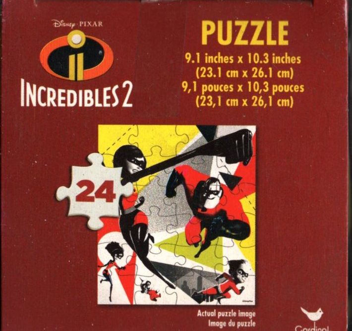 Disney Pixar Incredibles 2 - 24 Pieces Jigsaw Puzzle v4