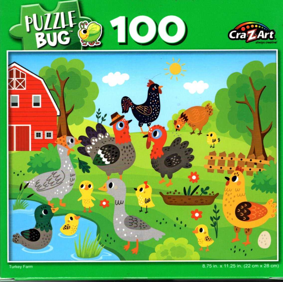 Turkey Farm - 100 Piece Jigsaw Puzzle