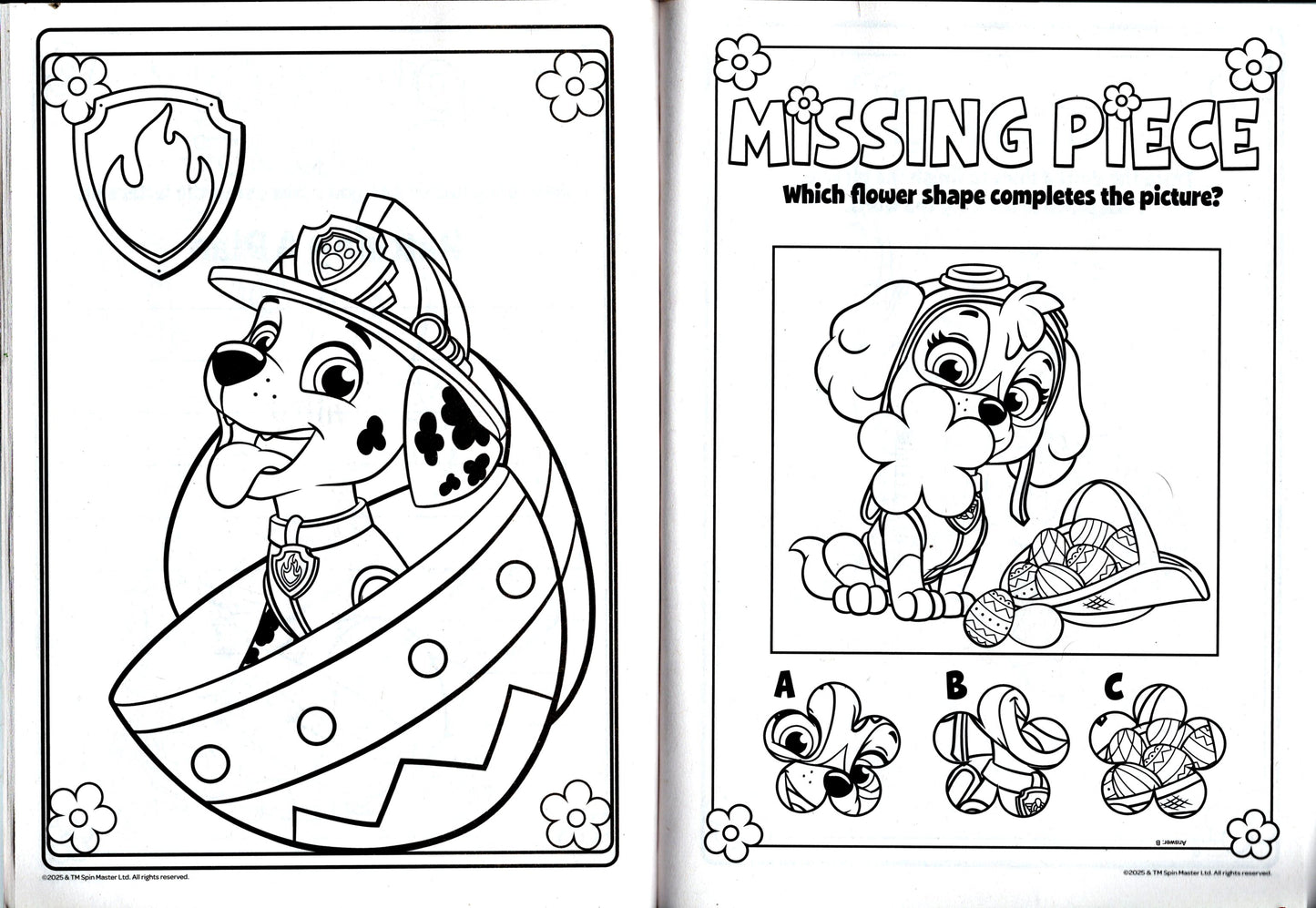 Paw Patrol On A Roll For Easter & Happy Easter, Pups! - Jumbo Coloring & Activity Book