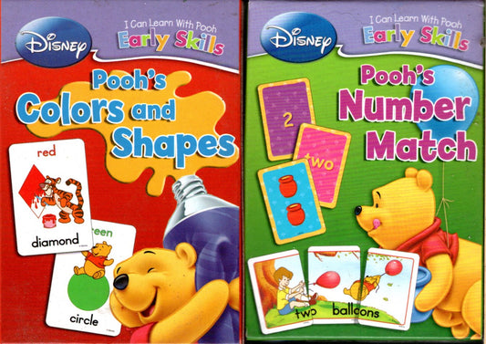 Disney Flash Card - Pooh's Colors Shapes & Number Match (Set of 2)