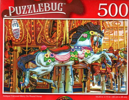 Antique Carousel Merry Go Round Horse - 500 Pieces Jigsaw Puzzle