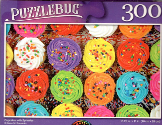 Cupcakes with Sprinkles - 300 Pieces Jigsaw Puzzle